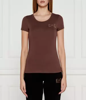 Футболка EA7 Slim Fit, бордо
