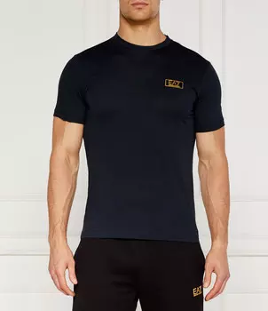Футболка EA7 Slim Fit, темно-синий