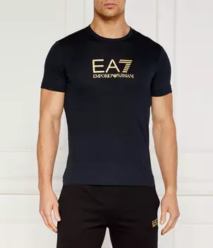 Футболка EA7 Slim Fit, темно-синий