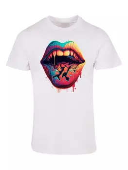 Футболка F4Nt4Stic Drooling Lips, белый