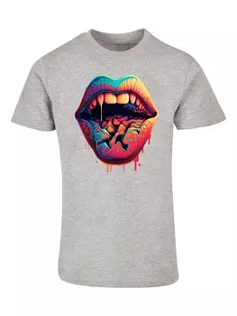 Футболка F4Nt4Stic Drooling Lips, серый