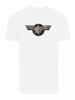 Футболка F4NT4STIC Marvel Captain Marvel Chest Emblem, белый