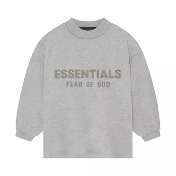 Футболка Fear of God Essentials Kids Long-Sleeve T-Shirt, цвет Light Heather Grey