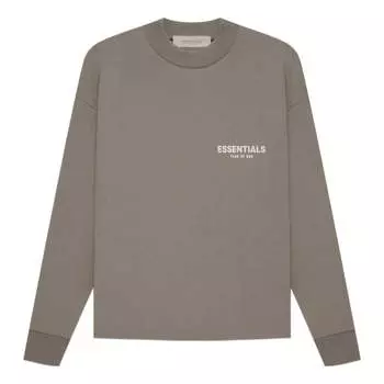 Футболка Fear of God Essentials SS22 Mensessentials Long Sleeve Tee 'Desert Taupe' FOG-SS22-462, желто-коричневый