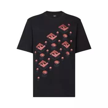 Футболка Fendi Неро/Рубино
