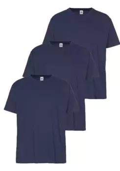 Футболка Fruit of the Loom с круглым вырезом, цвет Navy, Navy, Navy
