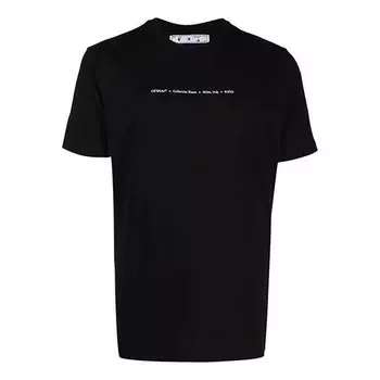Футболка fw21 arrow pattern alphabet solid color short sleeve version black Off-White, черный