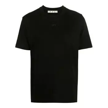 Футболка fw21 arrow pattern solid color round neck short sleeve ordinary version black Off-White, черный