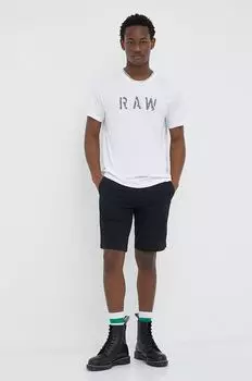 Футболка G-Star из необработанного хлопка G-Star Raw, белый