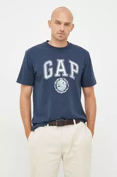 Футболка GAP из хлопка Gap, темно-синий