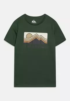Футболка GRADIENT MOUNTAINS Quiksilver, темно-зеленый