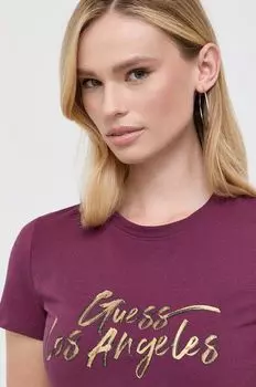 Футболка Guess, фиолетовый