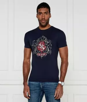 Футболка Guess Jeans с принтом, синий