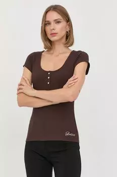 Футболка Guess, коричневый