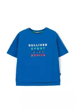 Футболка детская Gulliver с принтом, синий