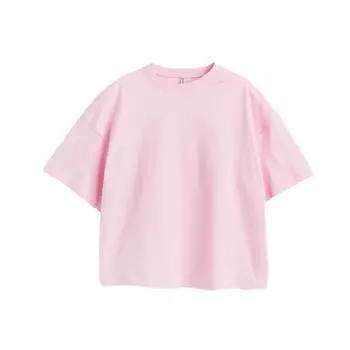 Футболка H&amp;M Boxy, розовый