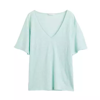 Футболка H&amp;M Linen Jersey, мятный
