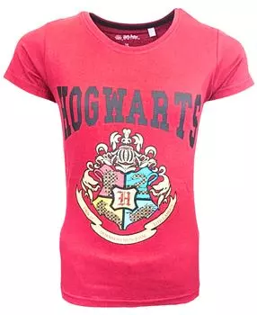 Футболка Harry Potter mit Glitzerdetails Harry Potter Hogwarts, бордо