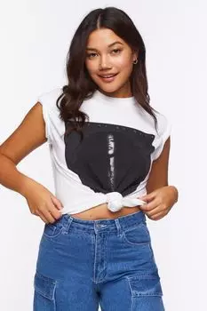 Футболка HER с рисунком Forever 21, белый