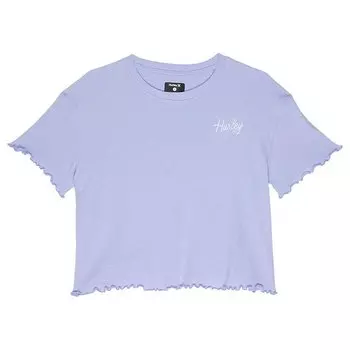 Футболка Hurley Ribbed Boxy Girl, фиолетовый