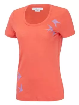 Футболка Icebreaker W Tech Lite II SS Scoop Tee Swarming Shape, красный