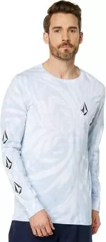 Футболка Iconic Stone Dye L/S Volcom, цвет Celestial Blue