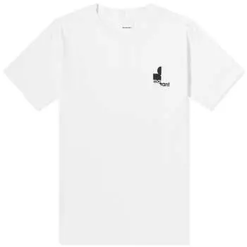 Футболка Isabel Marant Zafferh Inverted Logo, белый