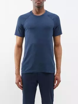 Футболка из джерси metal vent tech 2.5 Lululemon, синий