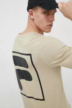 Футболка из хлопка Fila, бежевый