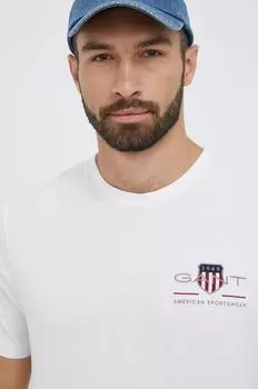 Футболка из хлопка Gant, белый