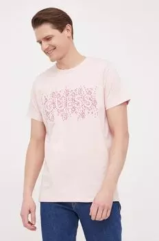 Футболка из хлопка Guess, розовый