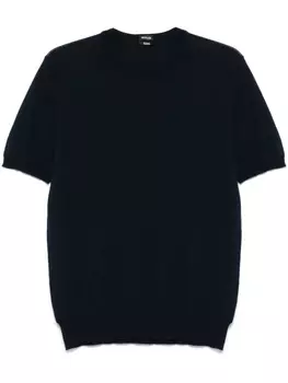 Футболка из хлопка Kiton, синий