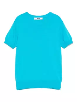 Футболка из хлопка MSGM Kids, синий