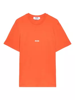 Футболка из хлопка MSGM, оранжевый