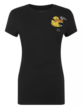 Футболка из хлопка Philipp Plein, черный