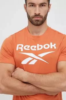 Футболка из хлопка Reebok, оранжевый