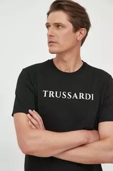 Футболка из хлопка Trussardi, черный