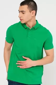 Футболка из пике с воротником Armani Exchange, зеленый