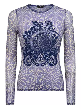 Футболка из тюля ETRO, синий