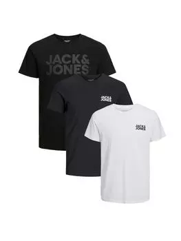 Футболка Jack & Jones, белый/черный