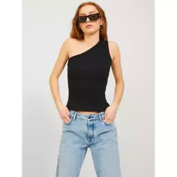 Футболка Jack & Jones Funda Str One Shoulder JJXX, черный