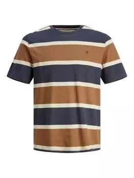 Футболка JACK & JONES HENRY, коричневый