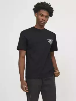 Футболка Jack & Jones "JORTAMPA BACK TEE SS CREW NECK SN", черный