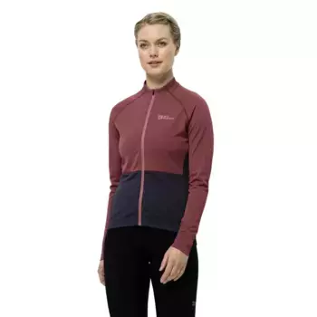 Футболка Jack Wolfskin Morobbia FZ long sleeve, фиолетовый