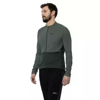 Футболка Jack Wolfskin Morobbia FZ long sleeve, зеленый