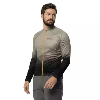 Футболка Jack Wolfskin Morobbia FZ long sleeve, зеленый