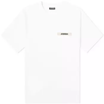Футболка Jacquemus Gros Grain Logo, белый