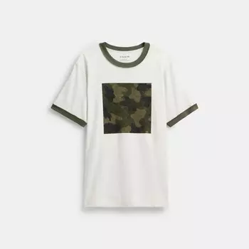Футболка камуфляж COACH, цвет off white