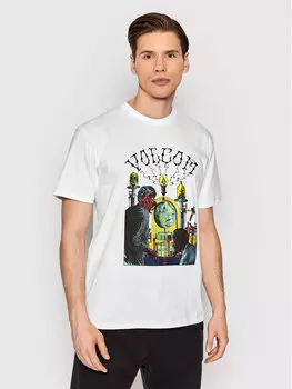 Футболка классического кроя Volcom, белый