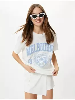 Футболка KOTON T shirt, экрю